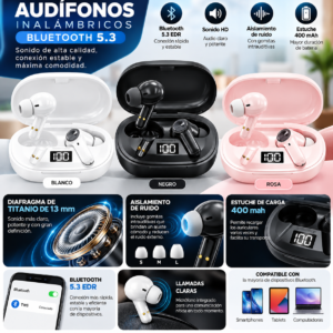 Audífonos Tws 5.3 Inalámbricos Sonido HD- ENVIO GRATIS