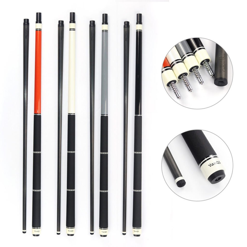 Taco De Billar Fibra De Carbono VanQS Profesional 12.5mm – 19 Onz
